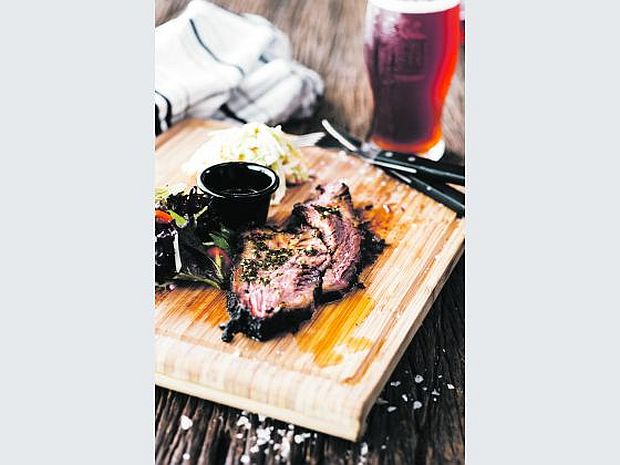 Smoked beef brisket that has been smoked for 15 hours. u00e2u20acu201d Photo courtesy of Little Island Brewery  