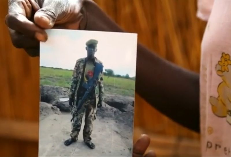 Screenshot from the Reuters video on millions facing starvation in south Sudan.