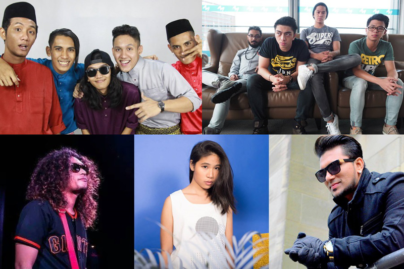 Clockwise from top left: Sekumpulan Orang Gila, GTXperiment , Rabbit Mac, bittymacbeth and Roshan Jamrock are among the nominees for the 2016 Vima Music Awards. u00e2u20acu201d Picture by TheHive.Asia