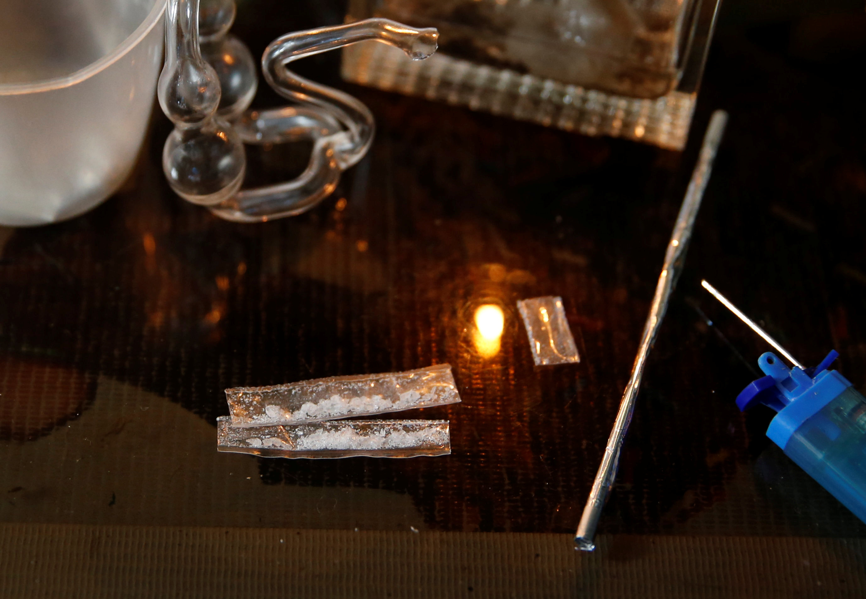Sachets of syabu, or methamphetamine are pictured among other drugs paraphernalia at an undisclosed drug den in Manila June 20, 2016. u00e2u20acu201d Reuters pic