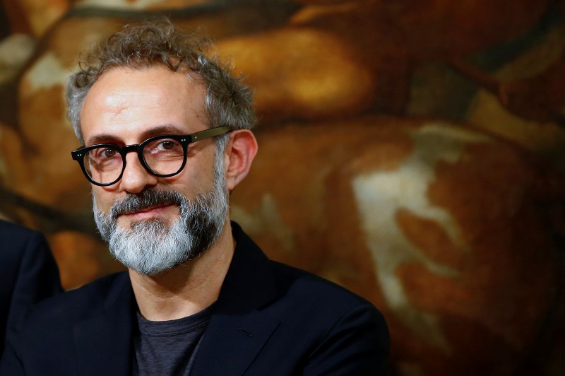 Osteria Francescanau00e2u20acu2122s chef-owner Massimo Bottura looks on during a ceremony, to celebrate his victory in the u00e2u20acu02dcWorldu00e2u20acu2122s 50 Best Restaurants 2016u00e2u20acu2122, at Chigi Palace in Rome, Italy. Picture released June 22, 2016. u00e2u20acu201d Reuters pic