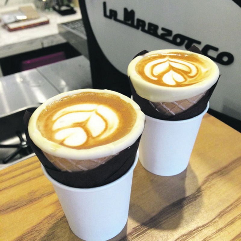 Mavrx Coffee Apocathery serves up coffee in cones. — TODAY pic