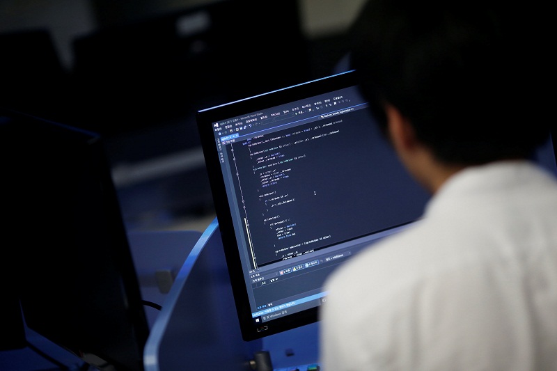 A student sits in front of a computer while demonstrating softwares during an interview with Reuters at War Room at The Korea University in Seoul, South Korea, June 16, 2016. u00e2u20acu201d Reuters pic
