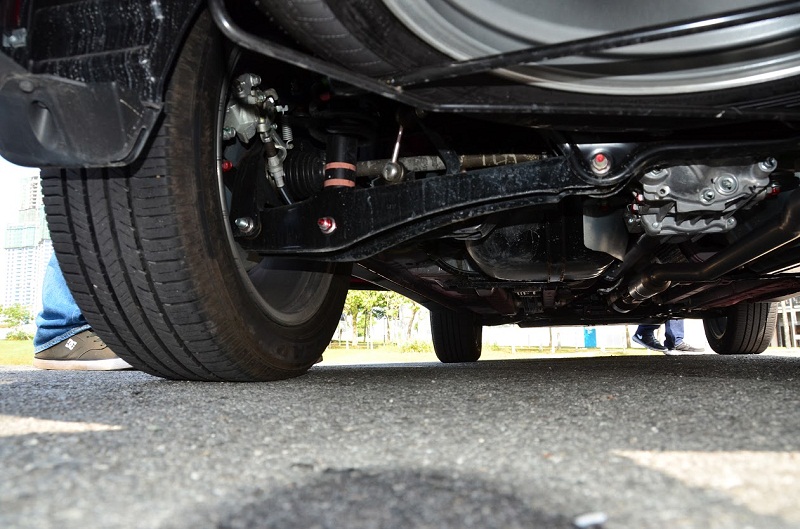 The suspension system appears to be EVO inspired.