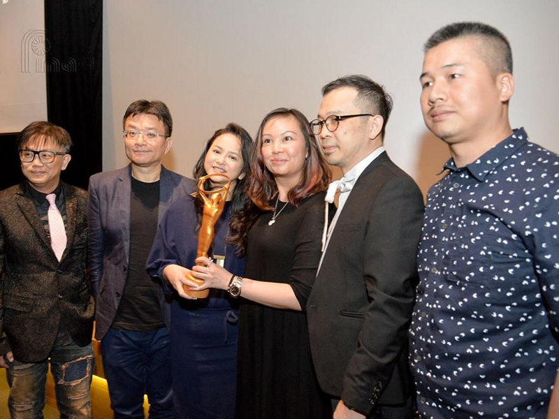 Hong Kong artiste Gloria Yip (3rd left) was also in attendance nduring MGGA's recent press conference. u00e2u20acu201d Picture by Finas via Cinema Online