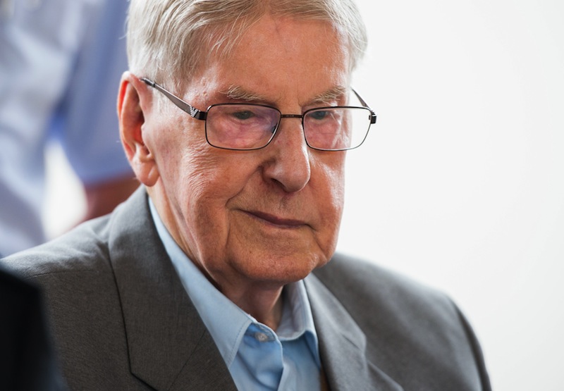 Former Auschwitz guard Reinhold Hanning sits in the courtroom in Detmold, on June 11, 2016. u00e2u20acu201d AFP pic
