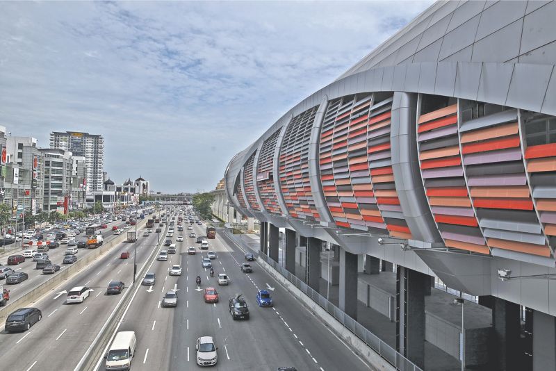 The IOI Puchong Jaya station has ample parking space for cars. u00e2u20acu2022 Picture by Azneal Ishak