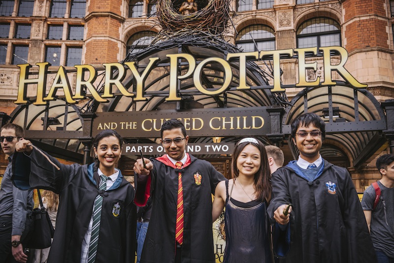 College students attend the opening night of u00e2u20acu02dcHarry Potter and the Cursed Childu00e2u20acu2122 at Palace Theatre in London June 7, 2016. u00e2u20acu201d Picture by Tom Jamieson/The New York Times