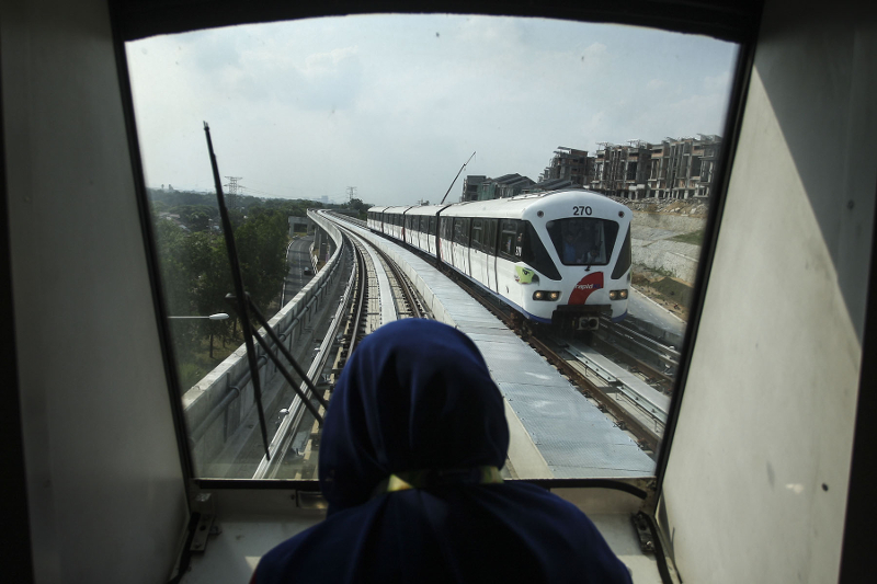 An LRT train on its journey June 30, 2016. u00e2u20acu201d Picture by Yusof Mat Isa