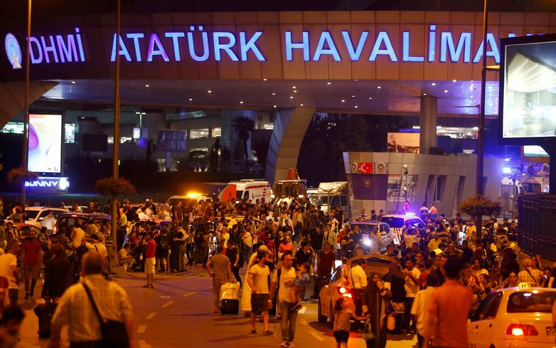 People leave Turkey's largest airport, Istanbul Ataturk, following a blast June 28, 2016. u00e2u20acu201d Reuters pic