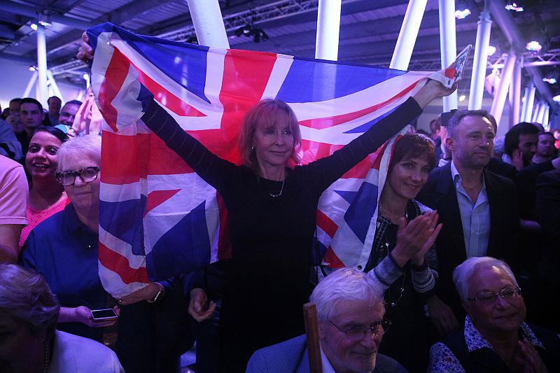 A Brexit supporter holds a Union Flag at a Vote Leave rally in London June 4, 2016. u00e2u20acu201d Reuters pic