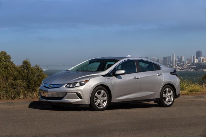 The Chevrolet Volt, the only car from a US manufacturer on the 2016 list, cited for its green credentials. GM pic via AFP
