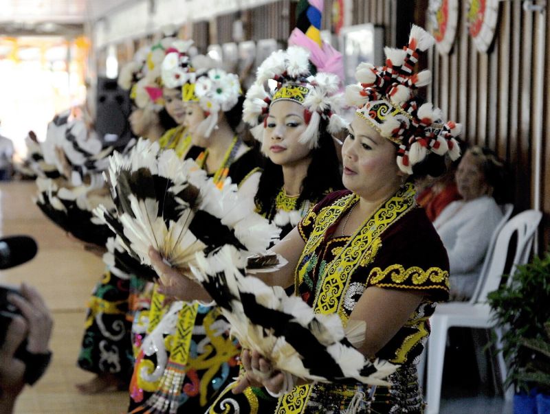 Ladies dress up in in the traditional Dayak costume in conjunction with Gawai Dayak celebrations which is celebrated in Sarawak on June 1 every year. u00e2u20acu2022 Bernama pic