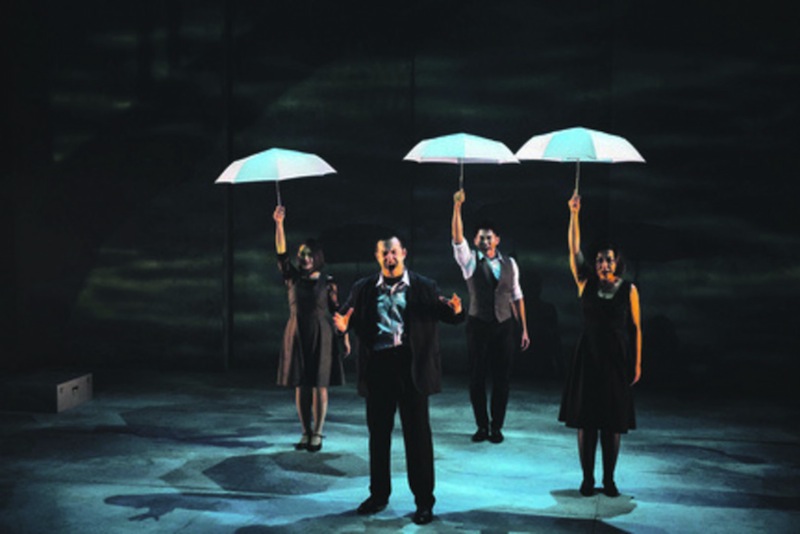 Opening performance of Jacques Brel is Alive and Well and Living in Paris, which is playing here until June 4, courtesy of Anne Valluy. u00e2u20acu201d TODAY pic