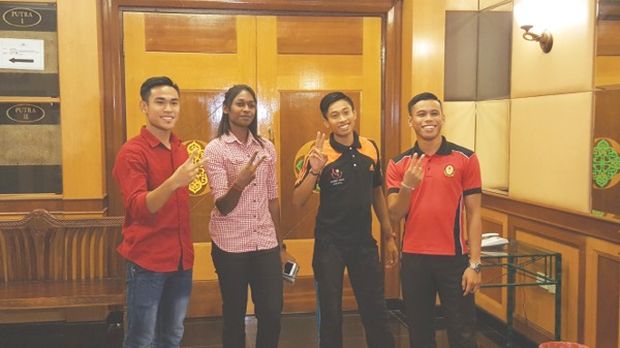 (From left) Rizzua, Kirthana, Khairul and Badrul will compete at the World Junior Championships after all. u00e2u20acu201d Picture by R Loheswar