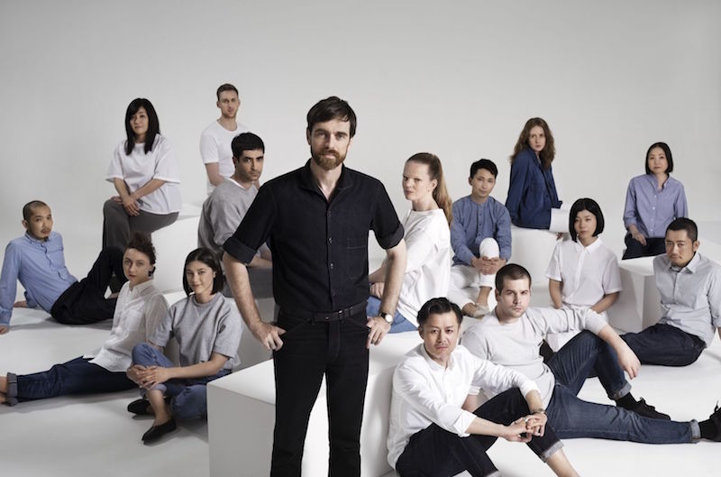 Christophe Lemaire (centre, in black) with his Uniqlo Paris R&D team. u00e2u20acu201d Handout via TODAY