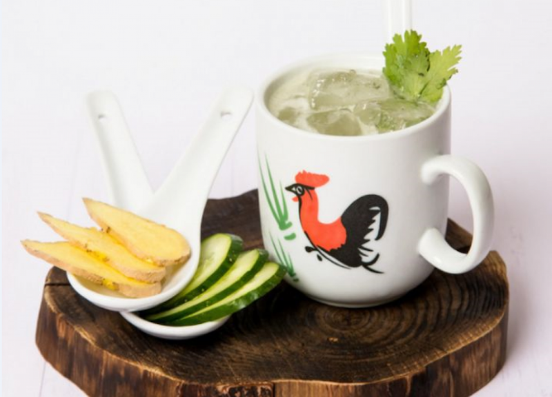 Chop Chop Lah, a chicken rice-inspired drink, is one of the DFS Cocktail Festivalu00e2u20acu2122s signature cocktails. u00e2u20acu201d Handout via TODAY