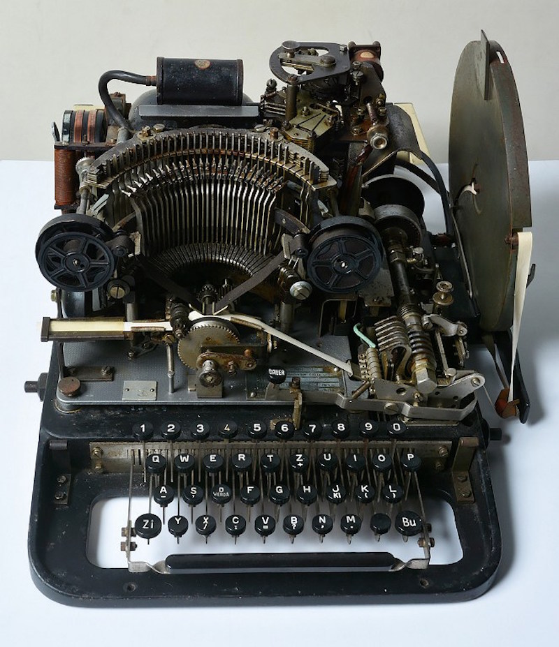A handout photograph released by the National Museum of Computing on May 29, 2016 shows the teleprinter part of a Lorenz cypher machine that was purchased by the National Museum of Computing from eBay for u00c2u00a310. u00e2u20acu201d AFP pic