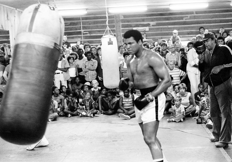 Muhammad Ali trains for his second fight with Leon Spinks in New Orleans, Louisiana, August 25, 1978. u00e2u20acu201d Reuters pic 