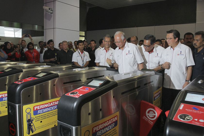 Prime Minister Datuk Seri Najib Razak attends the launch of the Kelana Jaya and Ampang LRT Line Extension project at the Putra Heights LRT station in Subang Jaya June 30, 2016. u00e2u20acu2022 Picture by Yusof Mat Isa