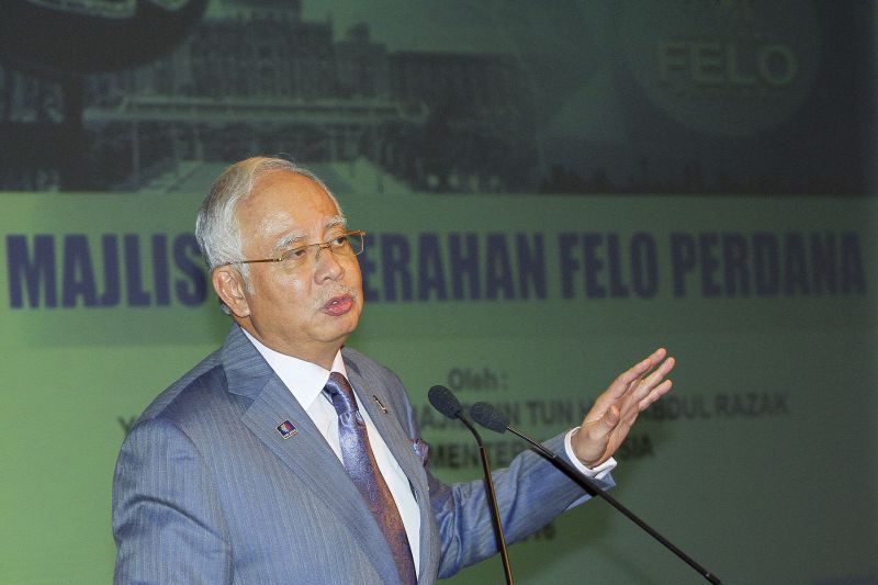 Datuk Seri Najib Razak speaks at the 2016 Perdana Felo presentation ceremony at ICU Briefing Hall, Prime Minister's Department in Putrajaya, June 29, 2016. u00e2u20acu2022 Picture by Yusof Mat Isa
