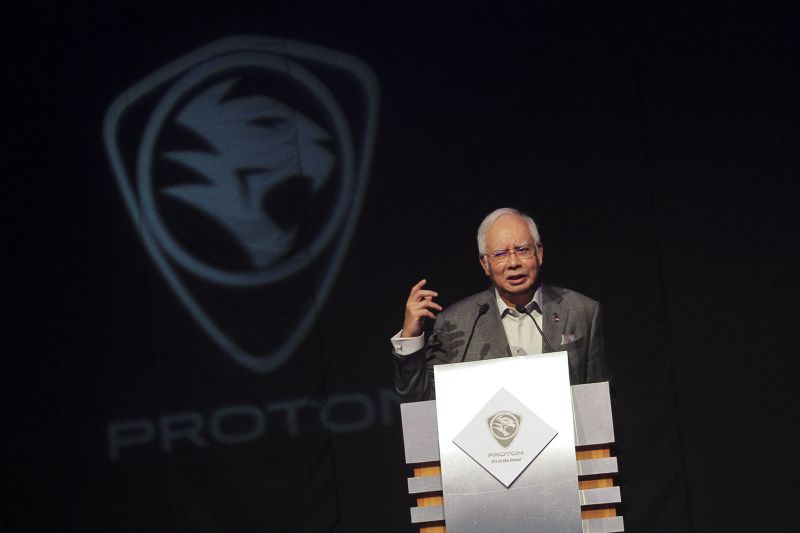 Datuk Seri Najib Razak at the launch of the new Proton Perdana at the Putrajaya International Convention Centre in Putrajaya, June 14, 2016. u00e2u20acu2022 Picture by Yusof Mat Isa