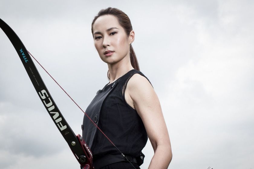 Warrior goddess: Paige Chua is an avid archer. u00e2u20acu201d TODAY pic