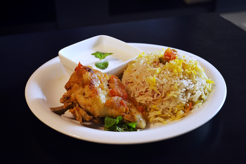 Syrian chicken biryani.