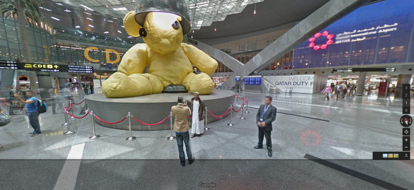 Explore the airport's facilities within its 600,000 square metre terminal including Qatar Duty Free, its premium shopping emporium, the iconic Lamp Bear and various other art installations in the airport and all services offered within its five concourses