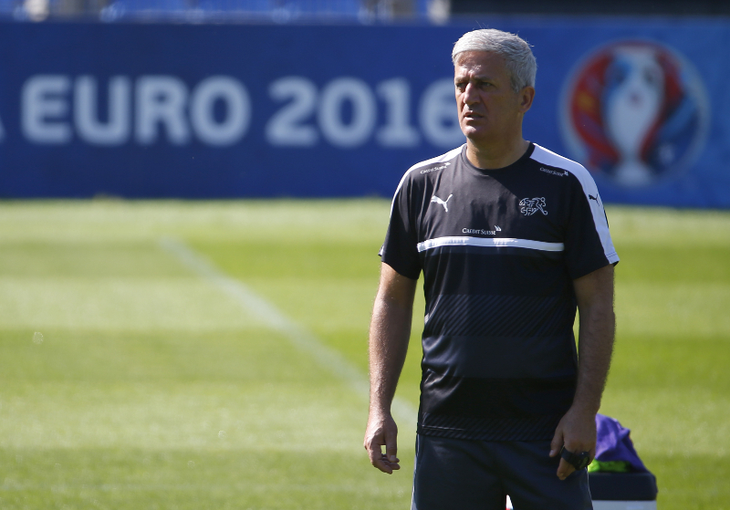 Switzerland's coach Vladimir Petkovic is seen during training with the team at Stade de la Mosson, Montpellier June 7, 2016. u00e2u20acu201d Reuters pic