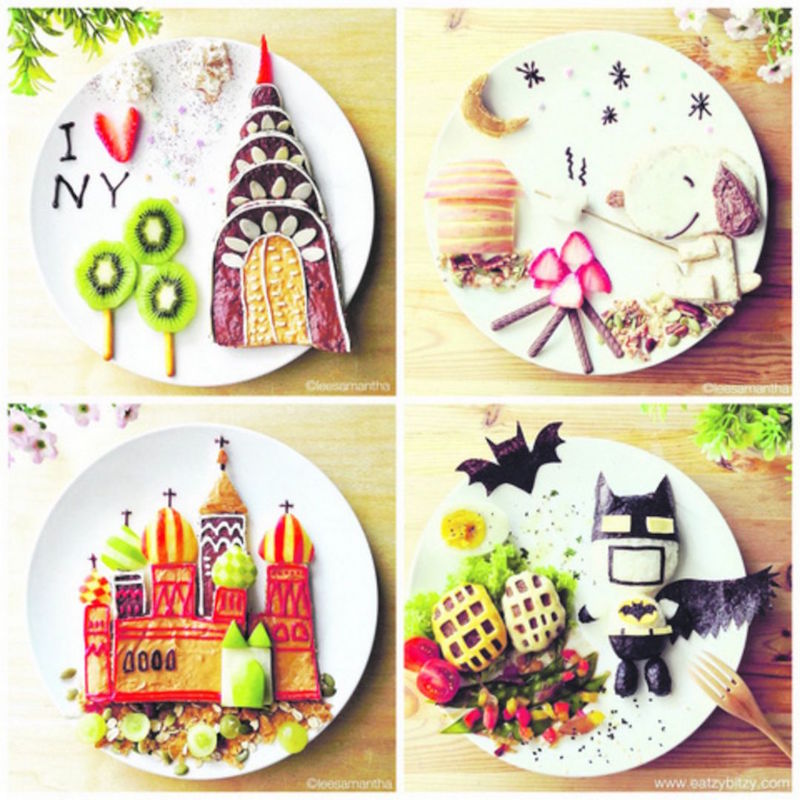 Malaysian food artist Samantha Lee loves travelling and creates a cityu00e2u20acu2122s landscapes on plates using food. u00e2u20acu201d Handout via TODAY