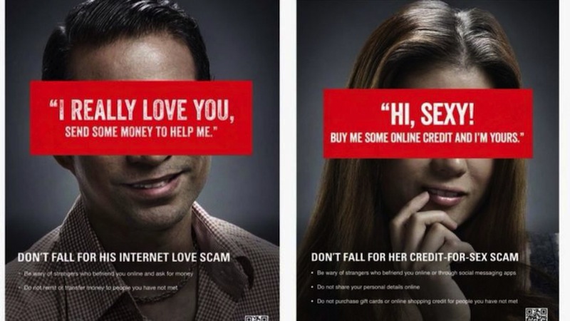 Posters warning the public against online scams courtesy of SPF. u00e2u20acu201d TODAY pic