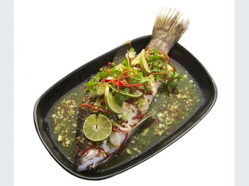 Pla Kra Pung Nung Manao (Steamed Whole Sea Bass with Spicy Chilli and Lime Sauce) from Nara Thai Cuisine, which is one of the restaurants presenting at the Singapore Restaurant Month. u00e2u20acu2022 Picture courtesy of Singapore Restaurant Month/TODAY