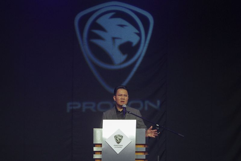 Chairman of Proton, Datuk Sri Syed Faisal Albar speaks at the launch of the new Proton Perdana at the Putrajaya International Convention Centre, June 14, 2016. u00e2u20acu2022 Picture by Yusof Mat Isa