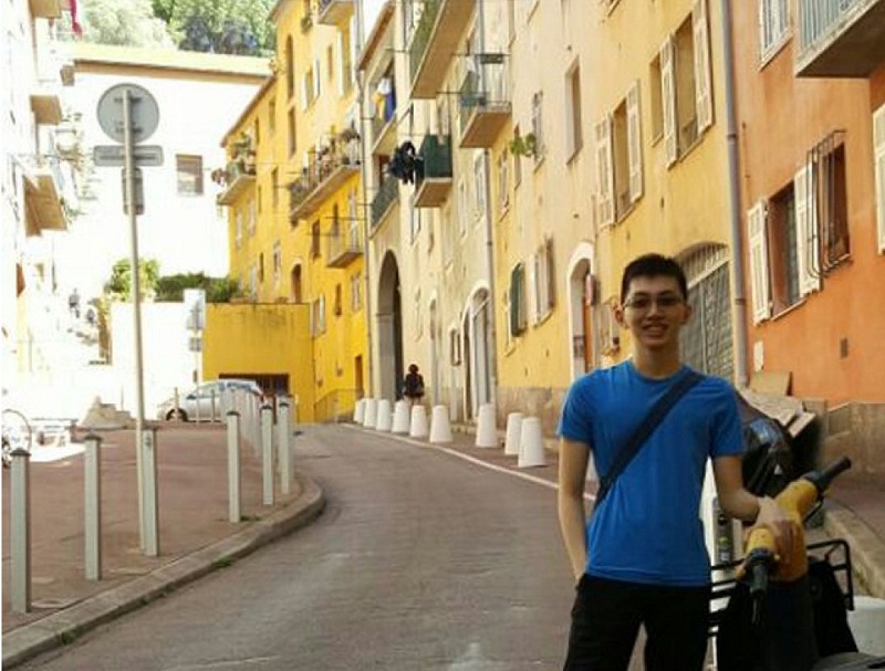 Malaysian SUTD student Esmond Chuah Hooi Ong was reported to have sustained injuries in the truck attack in Nice, France. u00e2u20acu201d Picture courtesy of Chuah Tze Leng/Facebook 