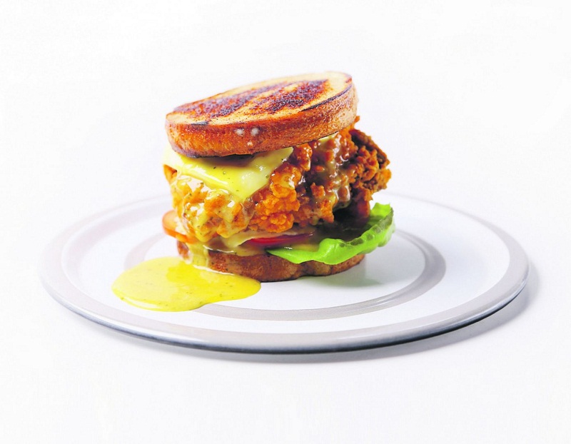 Salted Egg Chicken Sandwich.  — Today pic