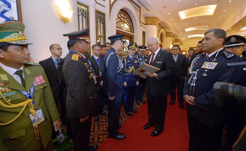 Inspector-General of Police Tan Sri Khalid Abu Bakar (right) is pictured during the opening of the 36th Aseanpol Conference in Putrajaya, July 26, 2016. u00e2u20acu201d Bernama pic