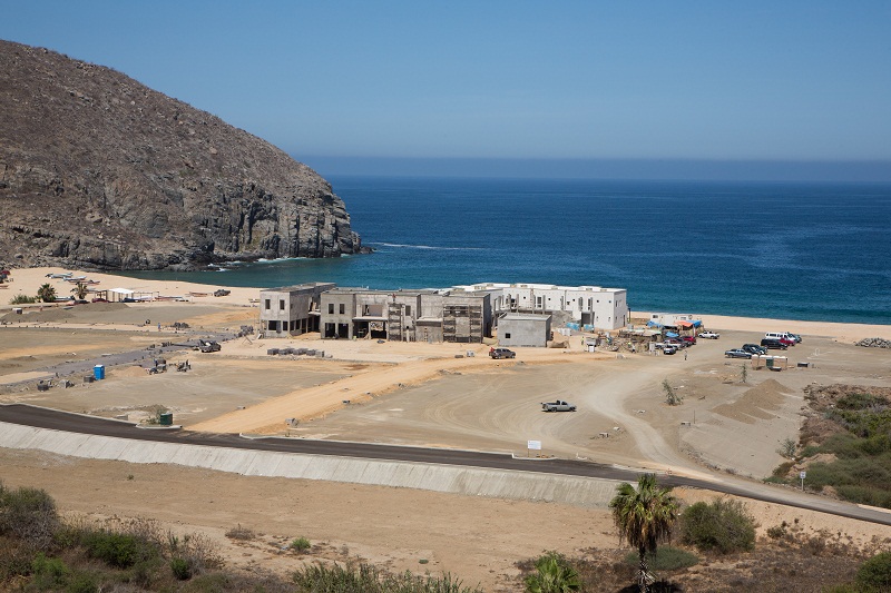 Construction for The Tres Santos project in the small town of Todos Santos, Mexico, July 7, 2016.