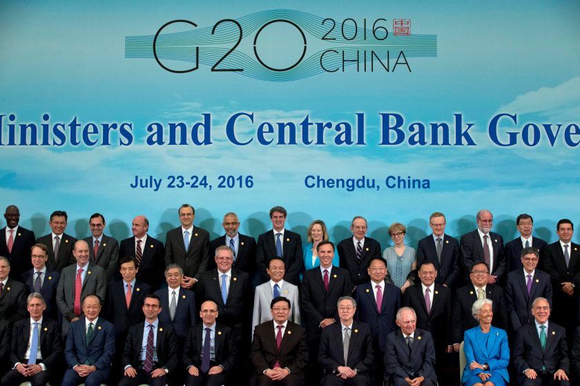 G20 Finance Ministers and Central Bank Governors (including from left in front row) the IMF managing director Christine Lagarde and Secretary-General of OECD Angel Gurria in Chengdu, Sichuan province, Sunday, July 24, 2016. u00e2u20acu201d Reuters pic