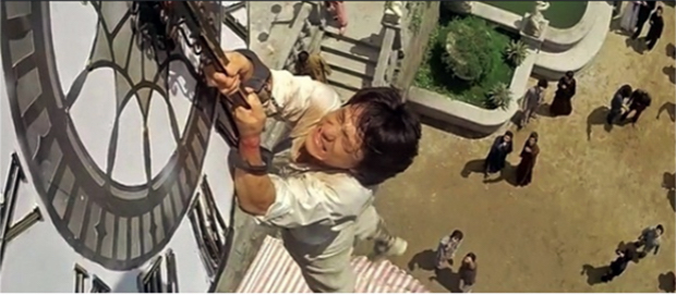 Pivotal scene of Jackie Chan caught in yet another dangerous moment... this one is from the movie ‘Project A’. — Screengrab from YouTube