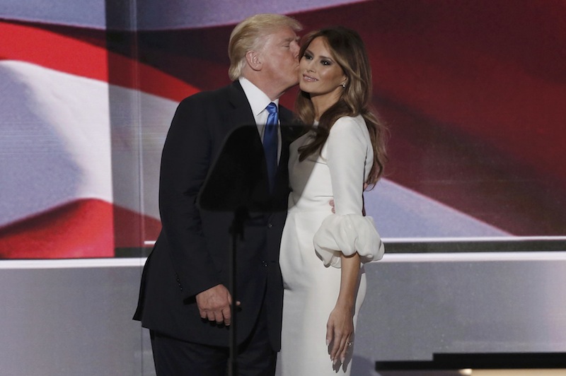 Donald Trump kisses his wife Melania after she concluded her remarks at the Republican National Convention in Cleveland, Ohio, US July 18, 2016. u00e2u20acu201d Reuters pic