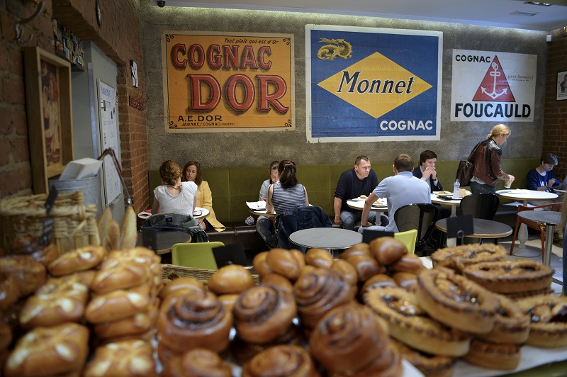 Pastries at a Bratya Karavaevy location in Moscow, July 18, 2016.