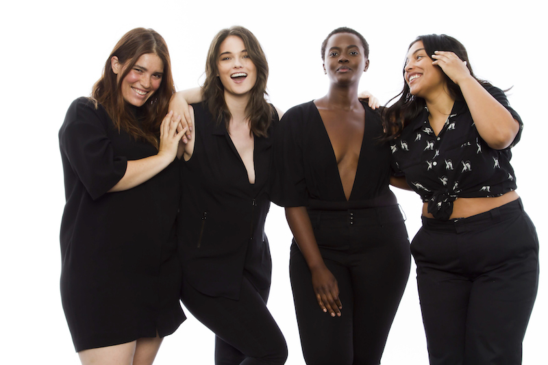 (From left) Clu00c3u00a9mentine Desseaux, Jennie Runk, Philomena Kwao and Paloma Elsesser, all u00e2u20acu02dcplus-sizeu00e2u20acu2122 models, in New York June 16, 2016. u00e2u20acu201d Picture by Isak Tiner/The New York Times