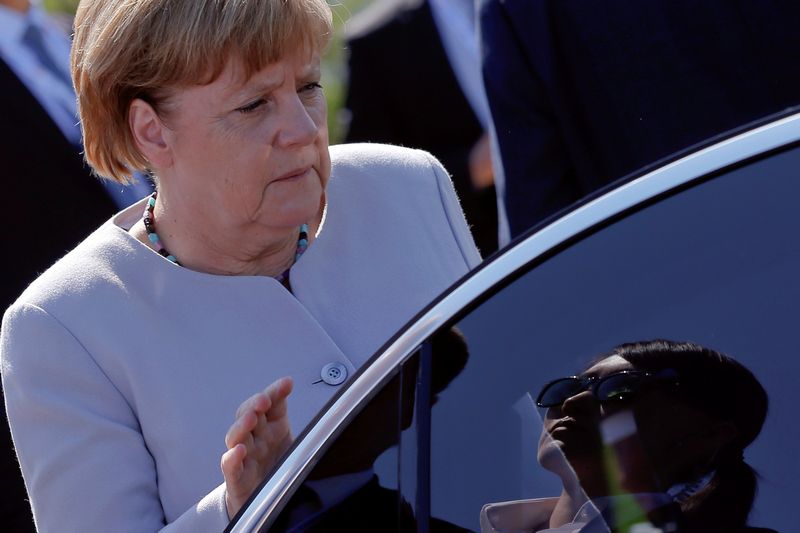 German Chancellor Angela Merkel gets in the car after her bilateral meeting with Chinese Premier Li Keqiang during the Asia-Europe Meeting summit just outside Ulaanbaatar, Mongolia, July 16, 2016.  u00e2u20acu201d Reuters pic