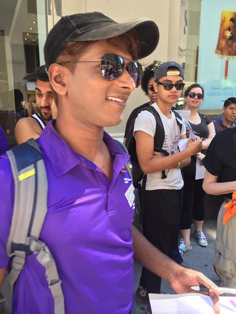 Petaling Jaya native Julian Sanjivan at the the NYC Pride March 2016, performing his duties as March Director. — Picture by Craig L. Williams (courtesy of Julian Sanjivan) 