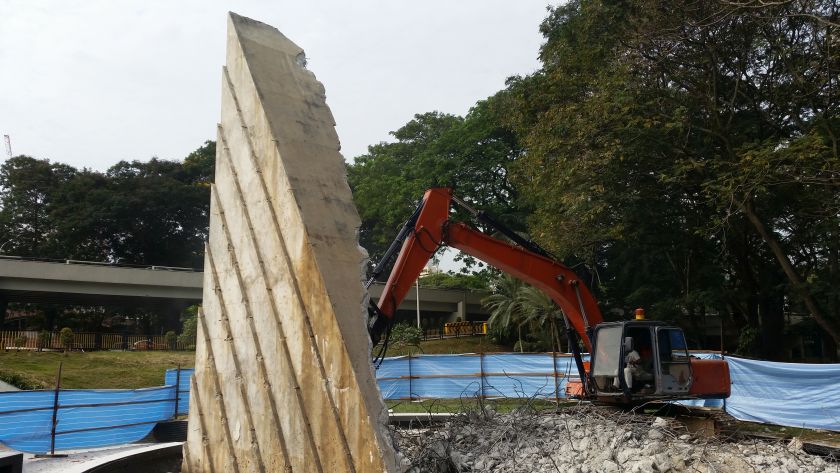 Lunar Peaks was commissioned by the United Malayan Banking Corporation and was completed in 1986 when it was then presented to City Hall. u00e2u20acu201d Picture by Ida Lim