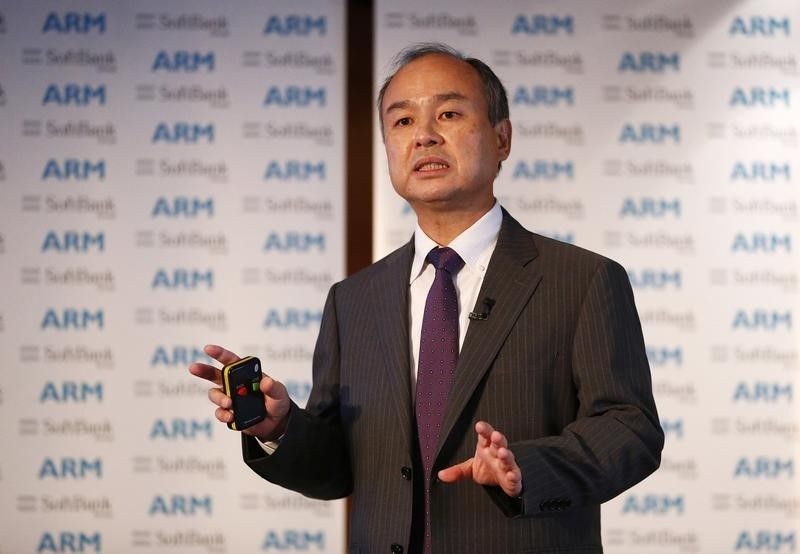 CEO of the SoftBank Group Masayoshi Son speaks at a new conference in London July 18, 2016. u00e2u20acu201d Reuters picn