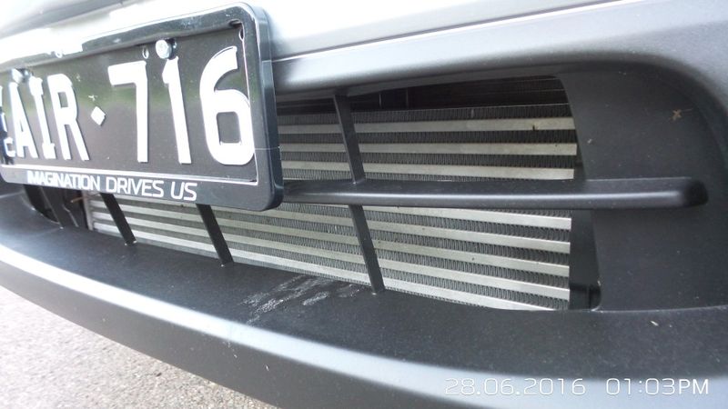 Large intercooler for the Mazda 2.2 diesel engine.