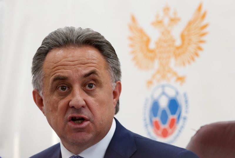Russian Sports Minister Vitaly Mutko speaks at news conference in Moscow July 23, 2016, Rio Olympics athletes doping ban. REUTERS/Sergei Karpukhin