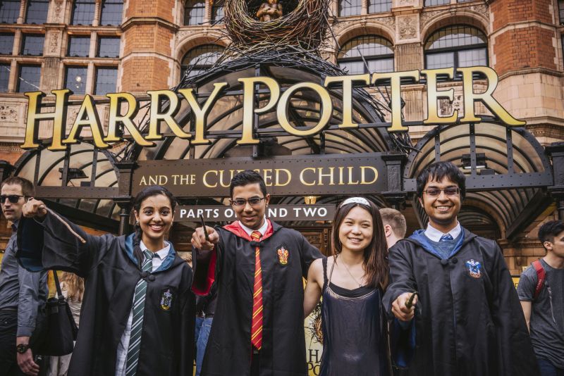 College students attend the opening night of u00e2u20acu02dcHarry Potter and the Cursed Childu00e2u20acu2122 at Palace Theatre in London June 7, 2016. u00e2u20acu201d Picture by Tom Jamieson/The New York Times